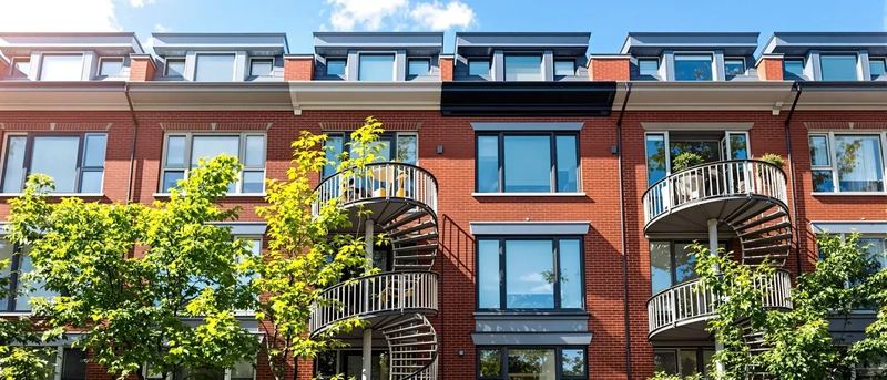 Montreal brick triplex with large windows